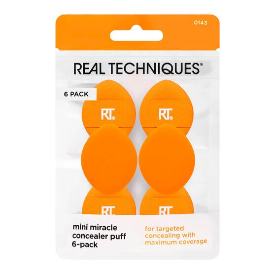 Kit com 6 Esponjas Mini para Corretivo Real Techniques
